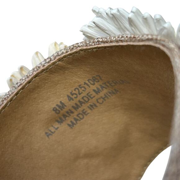 C Comfort Est. 1946 Wedges Size 8 M Straw Flower Platform Espadrille Sandals - Picture 10 of 11